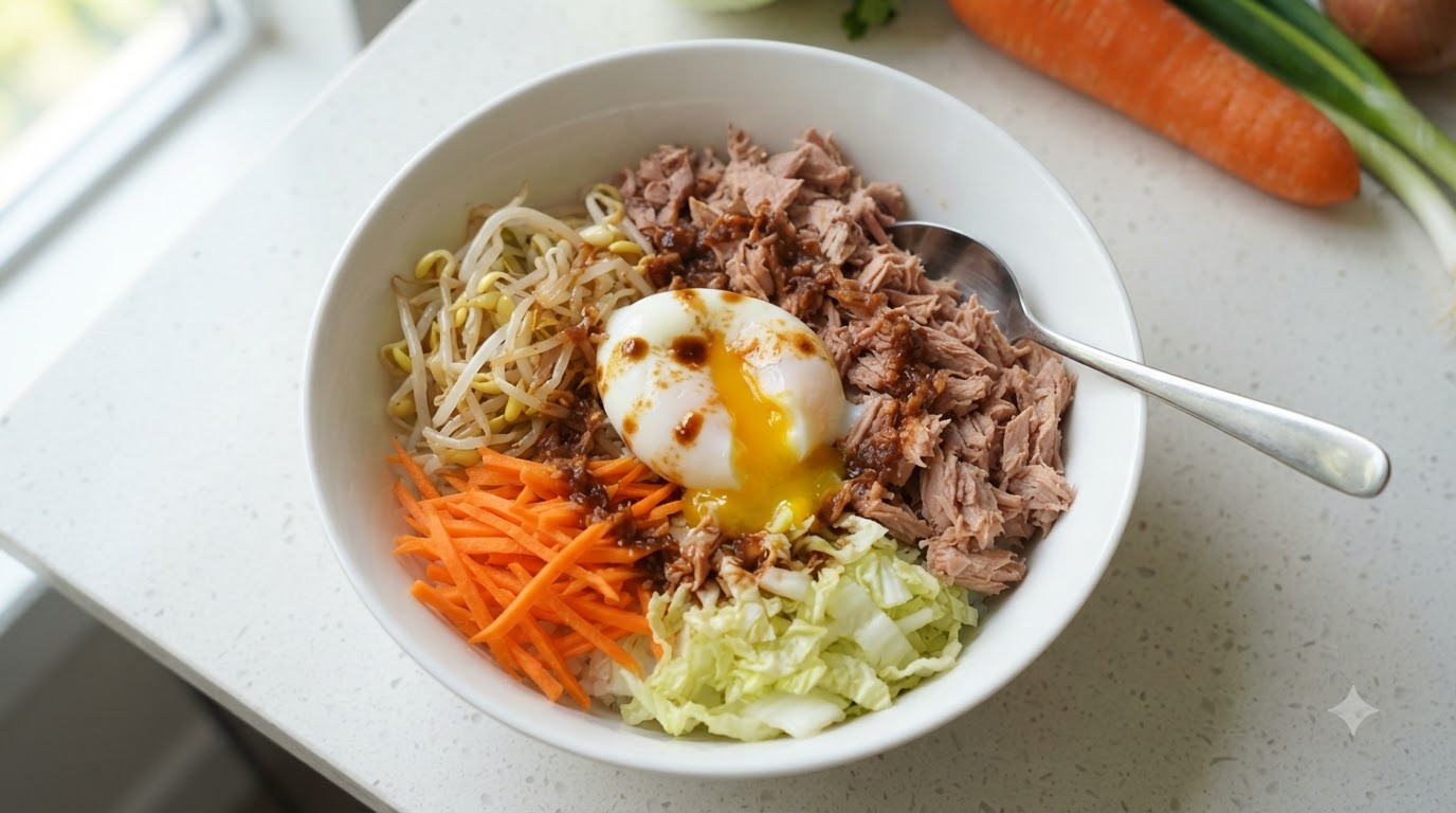 Łatwa koreańska miska ryżu z tuńczykiem (Tuna Dupbap)