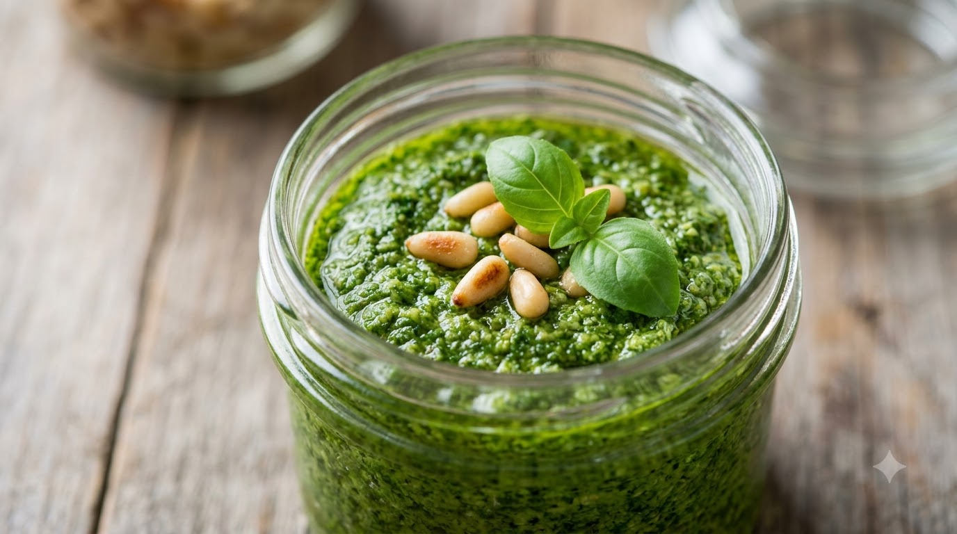 Domowe Włoskie Pesto Bazyliowe